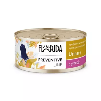 Florida Preventive Line Urinary консервы для кошек для профилактики мочекаменной болезни (Утка, 100 г.)