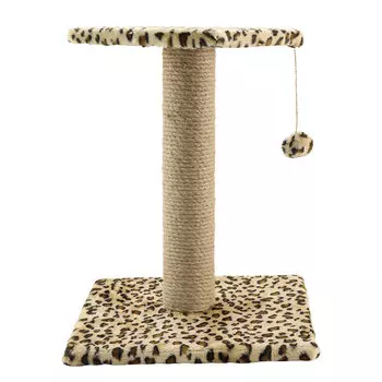 Гамма Стойка-когтеточка с полочкой и игрушкой разноцветная (36 х 36 х 45 см.)