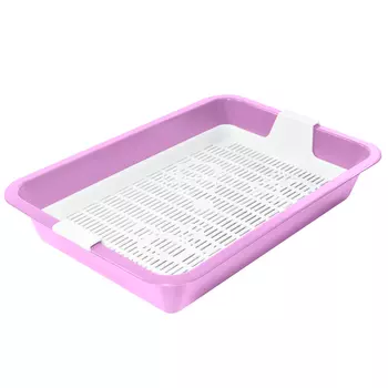 Гамма туалет для кошек с сеткой мини Барсик (32,5 х 23,5 х 6 см.Сиреневый)