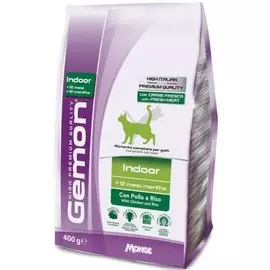 Gemon Cat Indoor корм для домашних кошек (Курица и рис, 400 гр.)
