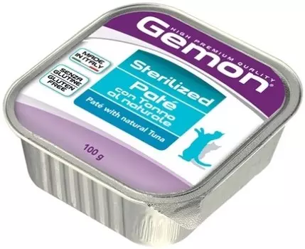 Gemon Cat Sterilized консервы для стерилизованных кошек (паштет) (Тунец, 100 г.)