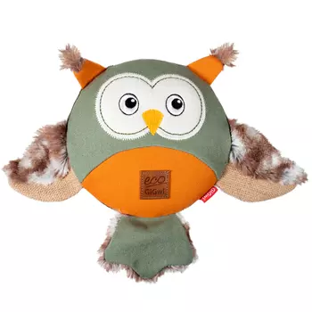GiGwi Catch & Fetch Eco игрушка для собак сова с большой пищалкой (31 см.)