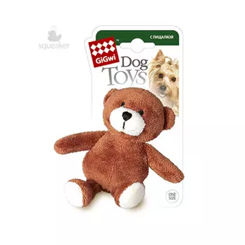 GiGwi Dog Toys игрушка для собак мишка с пищалкой (9 см.)