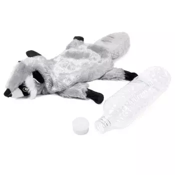 GiGwi Dog Toys игрушка для собак шкурка енота с бутылкой-пищалкой (51 см.)