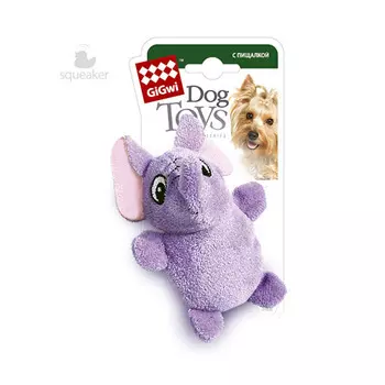 GiGwi Dog Toys игрушка для собак слон с пищалкой (9 см.)