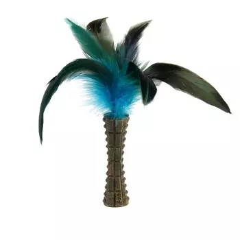 GiGwi Johnny Stick игрушка для кошек спрессованная кошачья мята с перьями (8 см.)