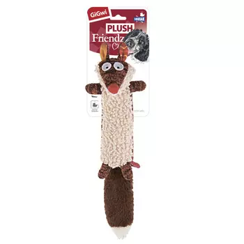 GiGwi Plush Friendz игрушка для собак белка с пищалкой (21 см.)