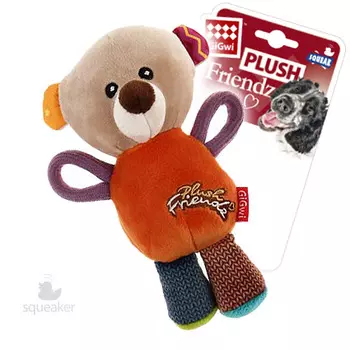 GiGwi Plush Friendz игрушка для собак мишка с пищалкой