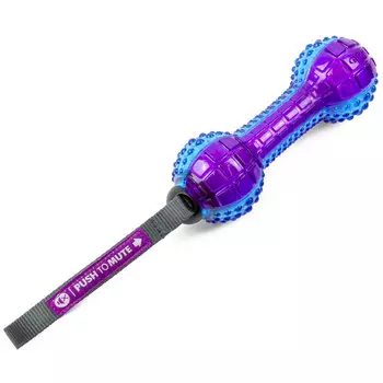 GiGwi Push To Mute игрушка для собак гантель с отключаемой пищалкой (18 см.)