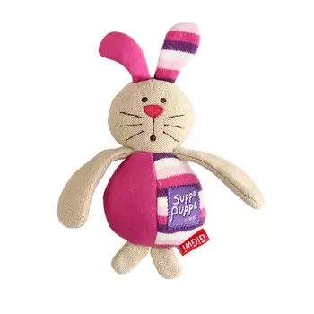 GiGwi Suppa Puppa игрушка для маленьких собак зайка с пищалкой (15 см.)