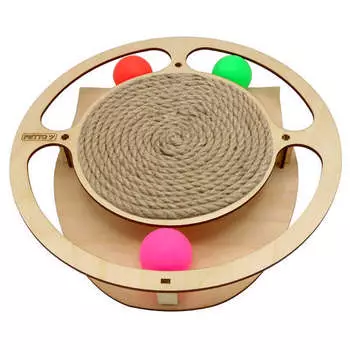 GoSi игровой комплекс "Круг с шариками c когтеточкой из каната" (28 см.)