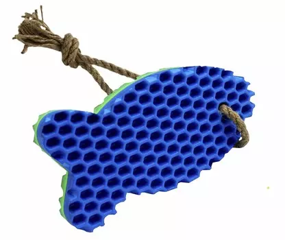 GoSi игрушка-массажер для десен "Рыбка двойная" для собак (18 см.)