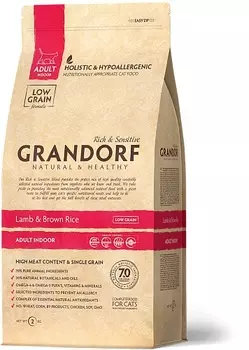 Grandorf Cat Indoor корм для взрослых кошек (Ягненок и индейка, 2 кг.)