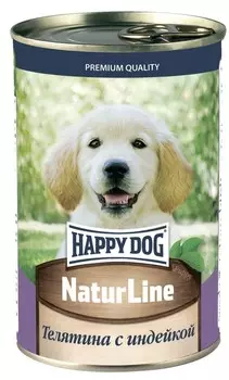 Happy Dog Nature Line консервы для щенков (Телятина и индейка, 410 г.)