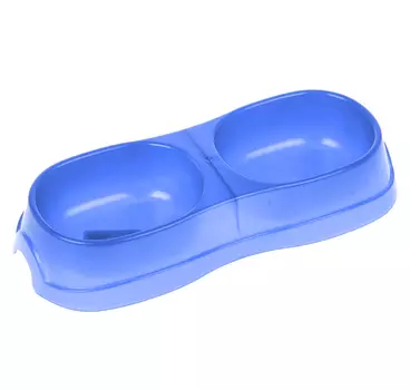 HOMECAT Atlantis миска двойная для кошек (0,3 л., Синий перламутр)