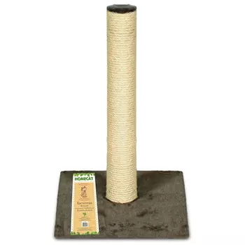 HOMECAT когтеточка столбик для кошек (29,5 х 29,5 х 50 см., Коричневый)