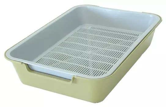 HOMECAT туалет для кошек бюджет с сеткой на ножках (Желтый)