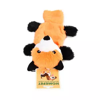 HOMEPET игрушка для собак лиса с пищалкой и шуршащим эффектом (43 х 16 см.)