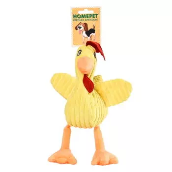 HOMEPET игрушка для собак петух с пищалкой и шуршащим эффектом (20 х 33 см.)