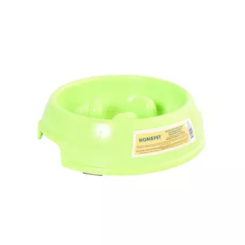 HOMEPET миска для животных для медленного поедания корма (0,7 л., Зеленая)