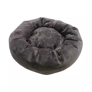 HOMEPET Plush лежанка ватрушка (62 х 62 х 17 см., Графит)