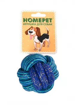 HOMEPET seaside игрушка для собак узел из каната (6 см., Синий)