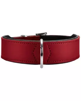 Hunter ошейник кожаный Basic (51 - 58,5 см., Красный)