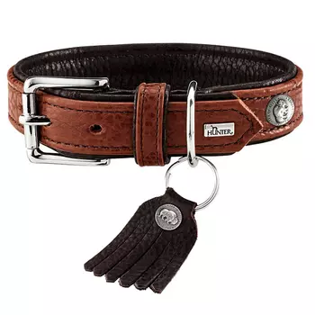 Hunter ошейник кожаный Cody (33 - 39 см., Коричневый)