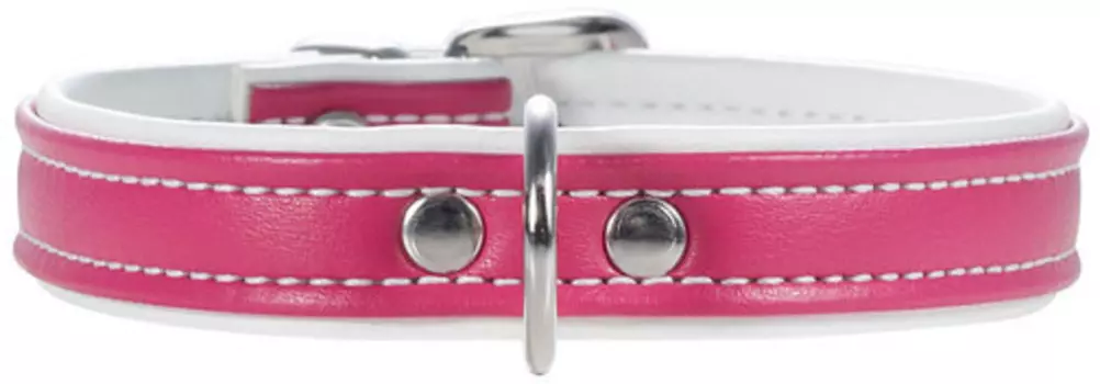 Hunter ошейник кожаный Modern Art (24 - 28,5 см., Черный/красный)