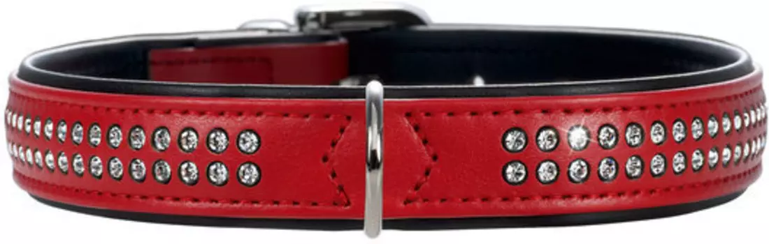 Hunter ошейник кожаный Modern Deluxe (29 - 35 см, Красный)