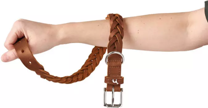 Hunter ошейник кожаный Solid Education Special (50 см., Коньячный)