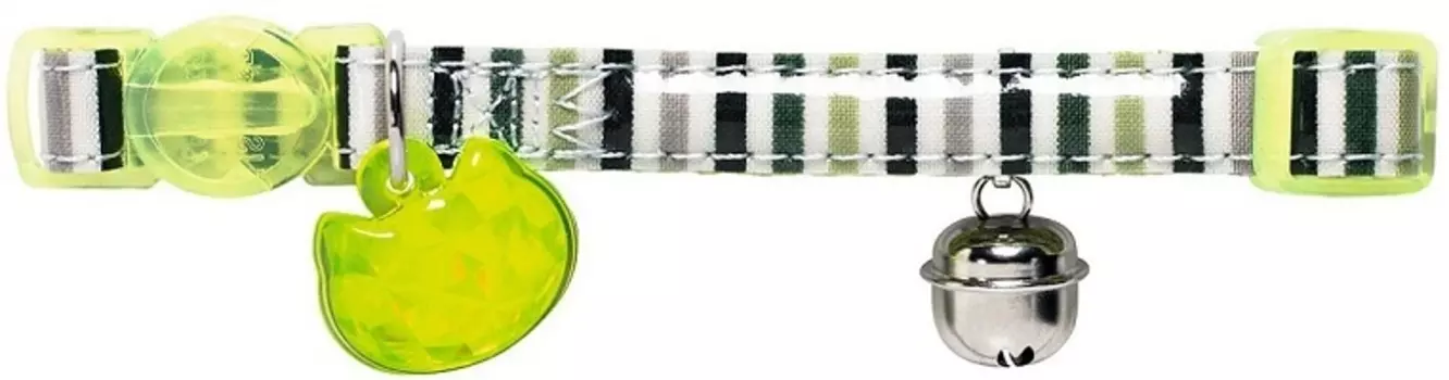 Hunter ошейник Smart Glossy Stripes для кошек (Лайм)