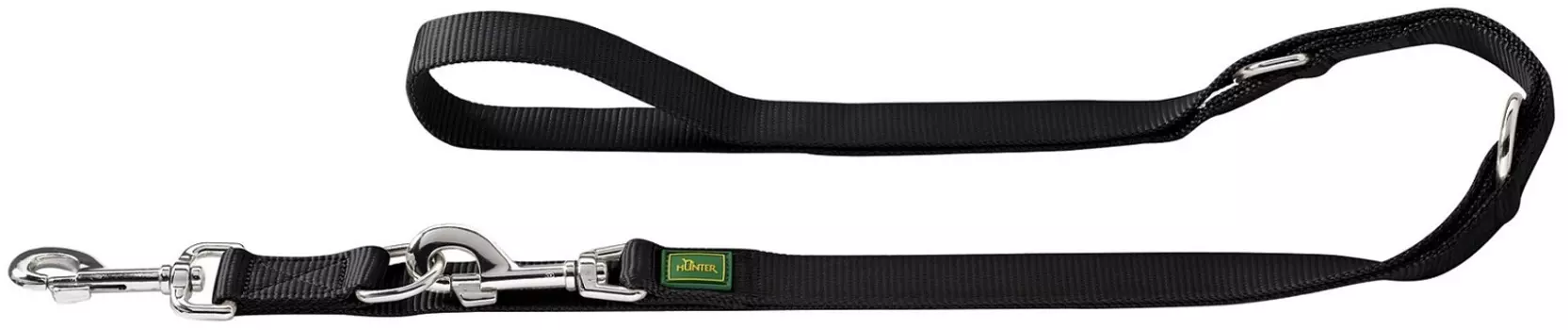 Hunter поводок-перестежка нейлоновый Extra Long (25 мм. х 300 см., Черный)