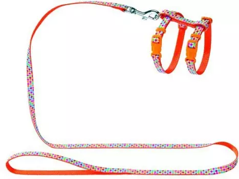 Hunter шлейка нейлоновая Smart Seventies для кошек (Оранжевый)