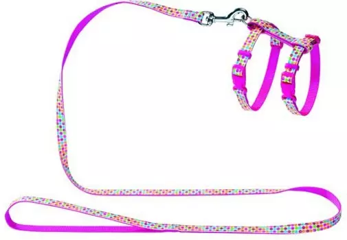 Hunter шлейка нейлоновая Smart Seventies для кошек (Розовый)