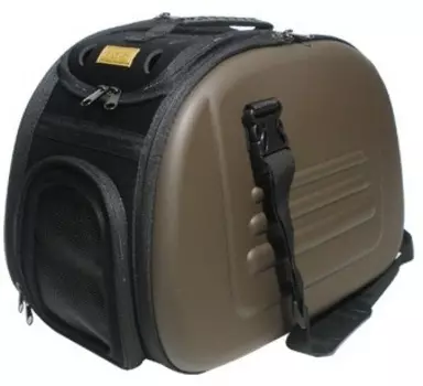 Ibiyaya складная сумка - переноска для собак и кошек до 6 кг коричневая (Коричневый)
