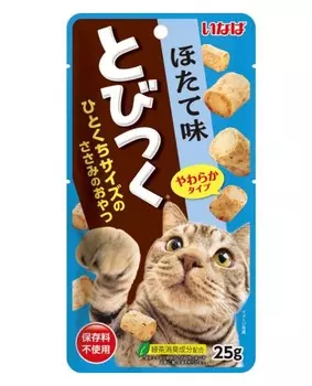 Inaba Tobitsuku лакомство для кошек запеченное куриное филе (Морской гребешок, 25 г.)