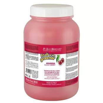 ISB Fruit of the Grommer Black Cherry Шампунь для короткой шерсти с протеинами шелка (3,25 л.)