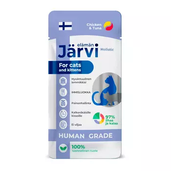 Jarvi крем-суп с мясом курицы и филе тунца для кошек и котят (15 г.)