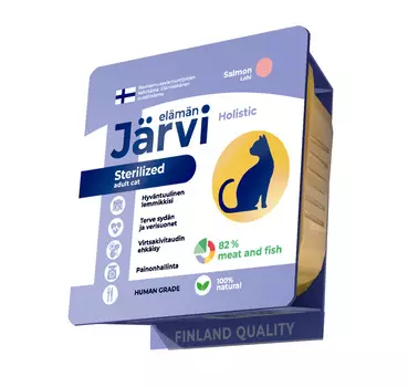 Jarvi мясной паштет с лососем для стерилизованных кошек (100 г.)