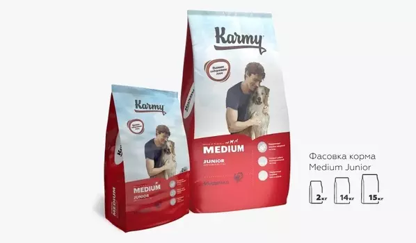 Karmy Medium Junior сухой корм для щенков средних пород (Индейка, 2 кг.)