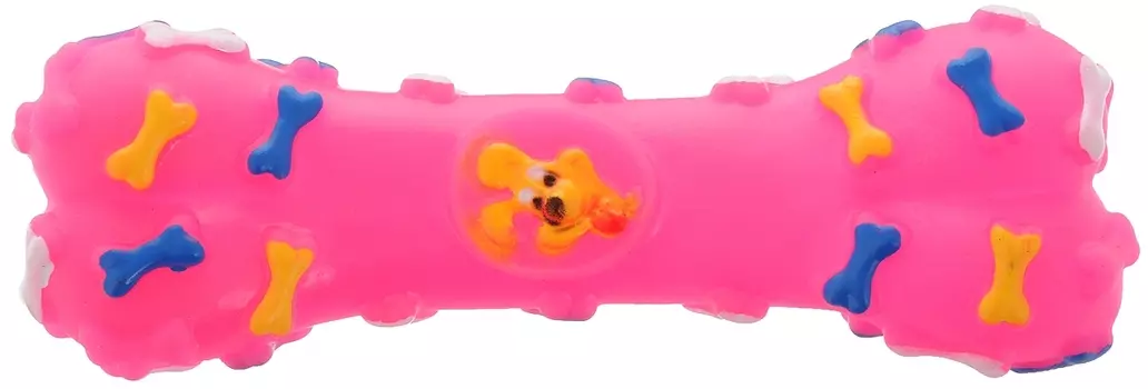 Каскад игрушка "Кость средняя" для собак (15,5 см., Розовый)