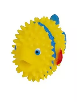 Каскад игрушка "Рыба Фуга" из винила для собак (9 см., Желтый)