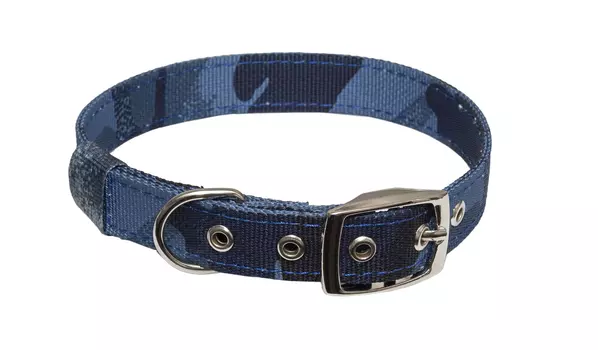 Каскад ошейник капроновый "Камуфляж" (42-52 см., Синий)