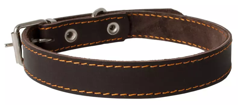 Каскад ошейник кожаный (50-59 см.)