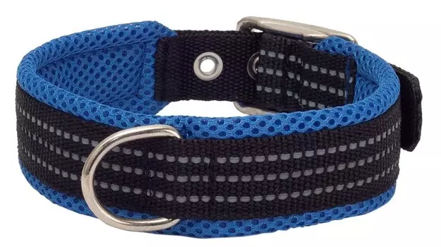 Каскад ошейник нейлоновый с мягкой подкладкой (39-45 см., Синий)