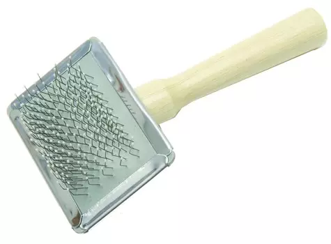 Каскад пуходерка с деревянной ручкой (каплями) (L)