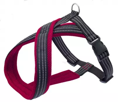 Каскад шлейка нейлоновая Х-образная с мягкой подкладкой (50 см., Красный)