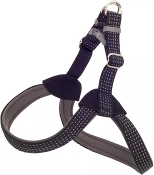 Каскад шлейка нейлоновая "Премиум" светоотражающая с неопреновой подкладкой (20 мм., Черный)