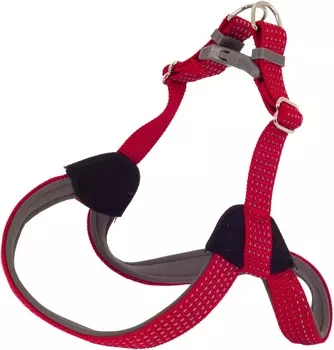 Каскад шлейка нейлоновая "Премиум" светоотражающая с неопреновой подкладкой (30 мм., Красный)